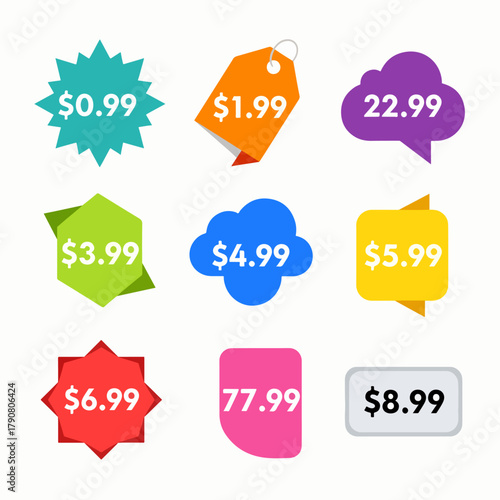 Promotional Price Stickers With Fun Modern Design