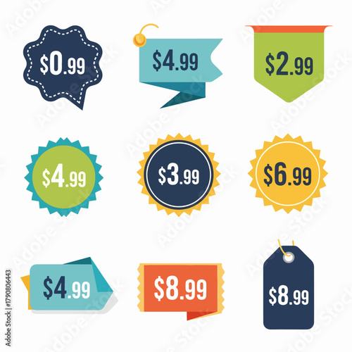 Store Deal Badges Featuring Psychological Pricing Strategy