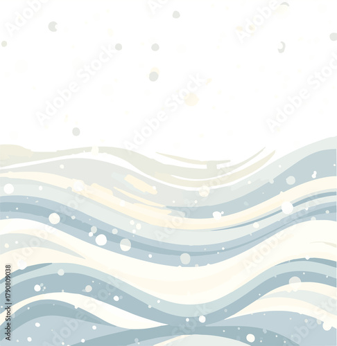 illustration template featuring a serene snow background with a flat design aesthetic, incorporating soft white and light blue hues, gentle snowflakes with png Transparent 
