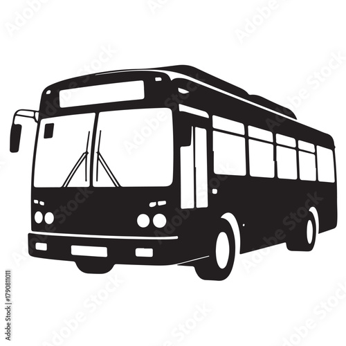 City bus for public transportation, isolated on white background a symbol of urban mobility and community service