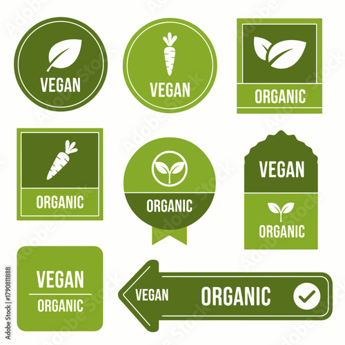 Eco friendly textile emblem of bio material. Health care of environment concept. Textile vector