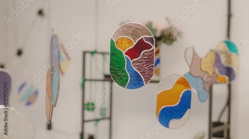 Stained glass artisan's handmade art, DIY
