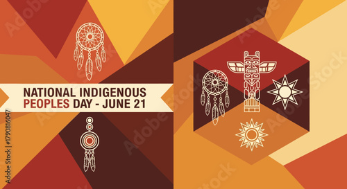 National Indigenous Peoples Day Celebration with Cultural Symbols.