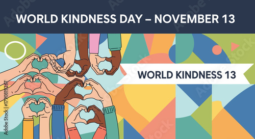World Kindness Day November 13 Hands Forming Hearts.