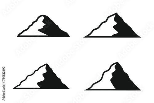 Snow pile or drift shape icon silhouette vector illustration