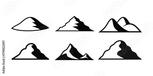 Snow pile or drift shape icon silhouette vector illustration