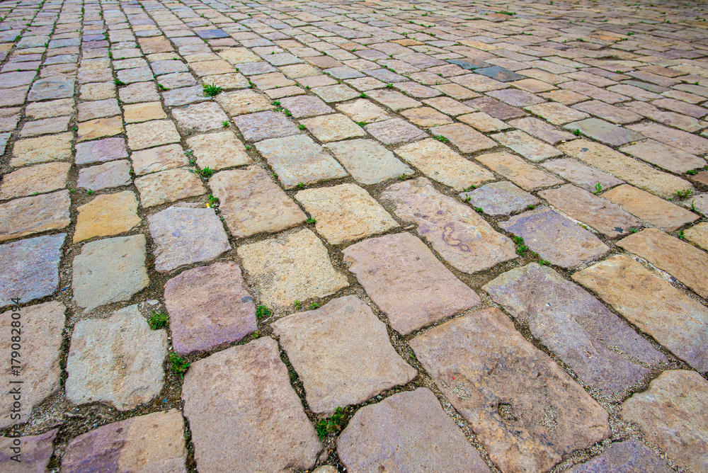 Fototapeta premium Cobblestone street texture in Venice