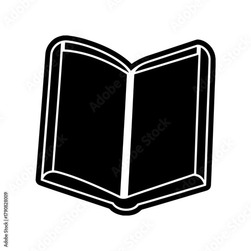 Open book silhouette Vector Illustration