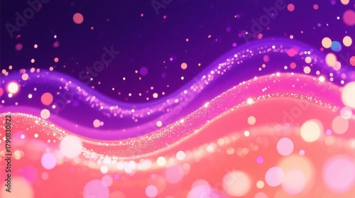 Colorful Abstract Waves with Sparkling Lights for Creative Designs