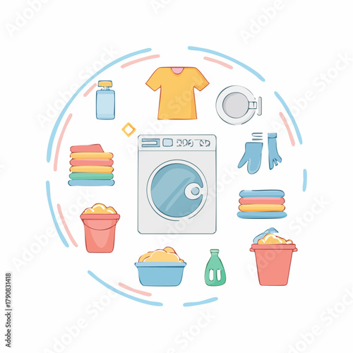 Daily Home Activities Flat Icons