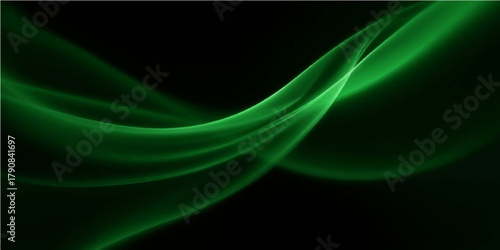 Abstract green flowing motion waves pattern background texture design