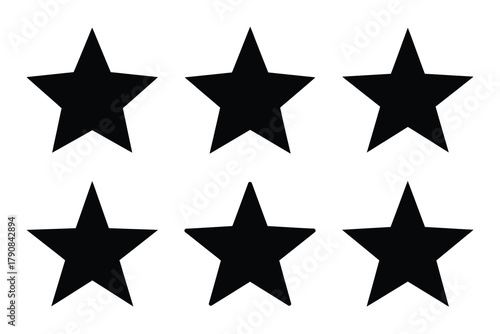 rating star icon silhouette vector illustration isolated flat style art