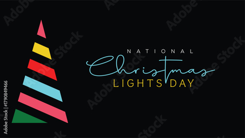 National Christmas Lights Day, December 1 Lights Christmas tree 