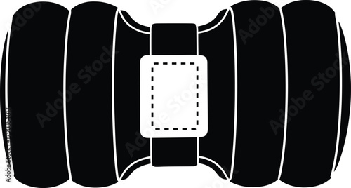 Ergonomic Waist Support Fitness and Health Equipment Design Vector silhouette