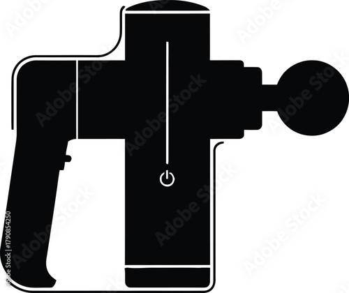 Fitness and Wellness Deep Muscle Stimulator Training Device Vector silhouette