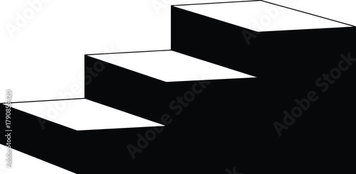 Success and Achievement Pedestal Representing Winner Concept Vector silhouette