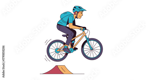 A Person Performing A Bicycle Stunt With The Right Attitude In Animated Form