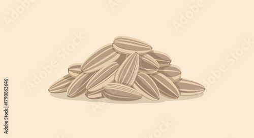Abundance Of Sunflower Seeds Depicted Artistically And Casually On A Gentle Shaded Background