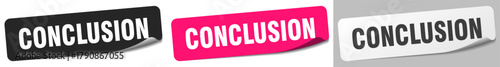 conclusion sticker. conclusion sticker set on white background