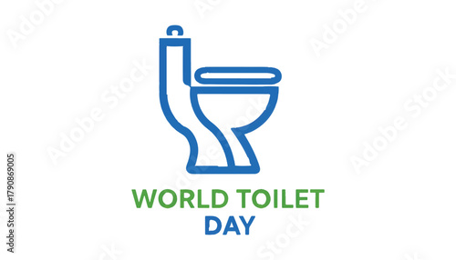 World toilet day icon celebrating sanitation and hygiene
