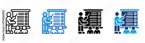 Lesson icon Multi Style Vector Illustration