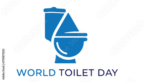 World toilet day icon with water droplet symbol