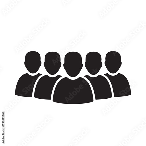 A vector illustration set of people icons symbolising a loving family, a business team, or a diverse community group