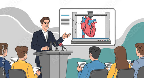 Conference presentation on 3D bio printing of human organs with an emphasis on heart creation