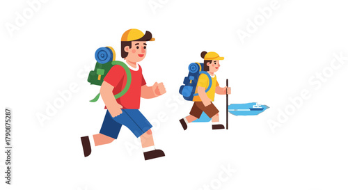 Adventurous Explorers Embark on a Journey Across Vivid Terrains and Untamed Realms