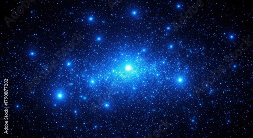 Wallpaper Mural Abstract digital background featuring small bright blue and white dots radiating from central point. Torontodigital.ca