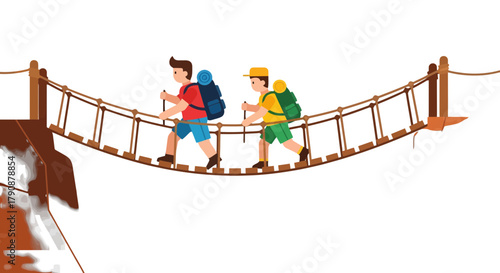 Adventurous Illustrative Passage Of Courage And Resolve Upon Treacherous Terrain