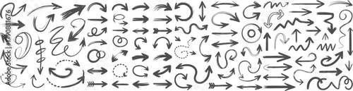 Transparent PNG available
Hand drawn arrow set featuring curved, straight, dotted, and swirled arrows design, arrow vector for creative design, presentations, infographics, and decorative purposes