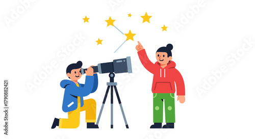 Astronomy Exploration: Observing Cosmos and Celestial Bodies Under the Night Sky