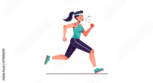 Animated Runner Demonstrating Speed And Energy Against A Striking Black Backdrop Design