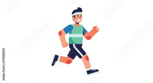 Animated Runner Demonstrating Speed And Agility In Dynamic Motion Against a Dark Backdrop