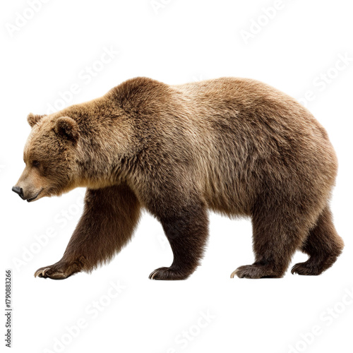 Wallpaper Mural Png of brown bear walking isolated on transparent background the bear is a large mammal and a carnivore animal Torontodigital.ca