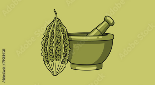 Bitter Gourd and Mortar: Depicting Alternative Medicine and Natural Remedies Elements