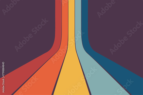 Retro Style Background with Colorful Lines for Graphic Design and Presentation Projects
