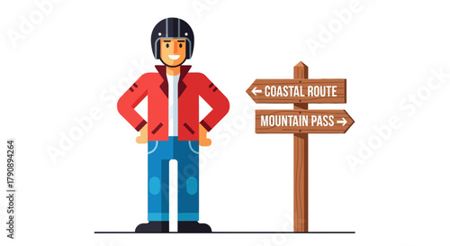 Choosing The Best Path: Coastal Route or Mountain Pass with a Motorcyclist Decision