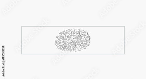 Minimalist histology slide line art illustration. Biological cell cross-section drawing. Simple scientific vector graphic isolated on a white background