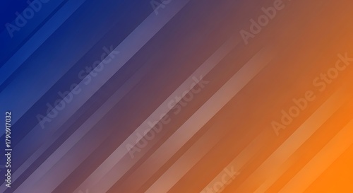 Dynamic gradient background with sleek diagonal lines transitions from deep blue to vibrant orange, perfect for modern tech presentations and energetic branding projects.