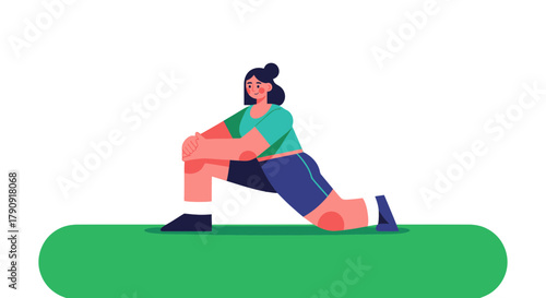 Woman Stretching Outdoors, Enhancing Physicality Via Dynamic Movement and Body Awareness