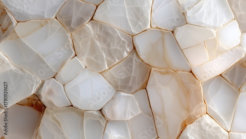 Elegant alabaster wall panel with intricate patterns and soft, glowing texture creates a luxurious, modern aesthetic for interior design.