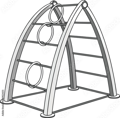 Fun playground climbing frame with rings provides hours of active play, perfect for parks, schools, and recreational areas designed to inspire childhood adventures