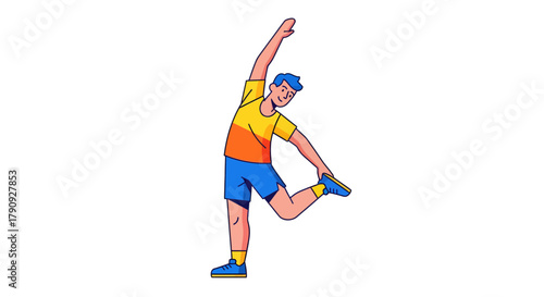 Vibrant Young Person Exercising and Performing a Stretching Routine on Black Background