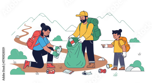 Volunteers Unite for Environmental Conservation and Clean-Up Mountain Hiking Trail