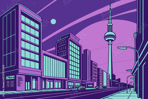 Futuristic cityscape