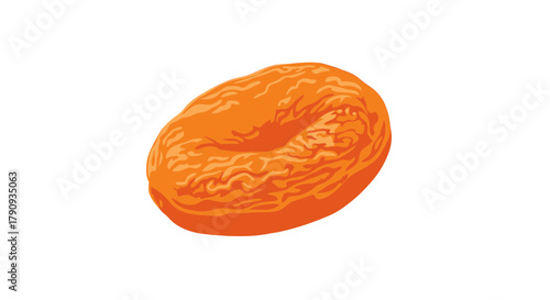 Vibrant Apricot Illustration On Black Background Perfect For Food Related Designs