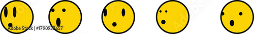 emoji face  Emoticon features emoji faces in   smile, happy, sad, angry, and surprised expressions color, simple line smiley face vector illustration. Doodle Emoji face icon set. Hand drawn sketch sty