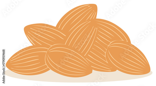 Pile of Almonds Illustration
